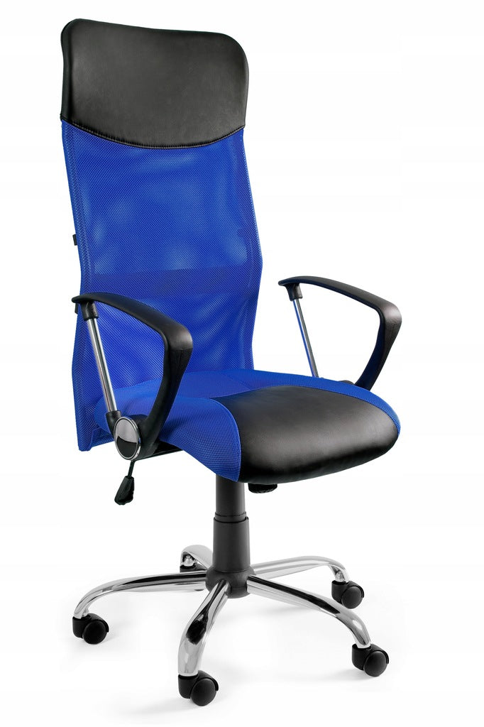 Sleek office chair VIPER BLUE swivel