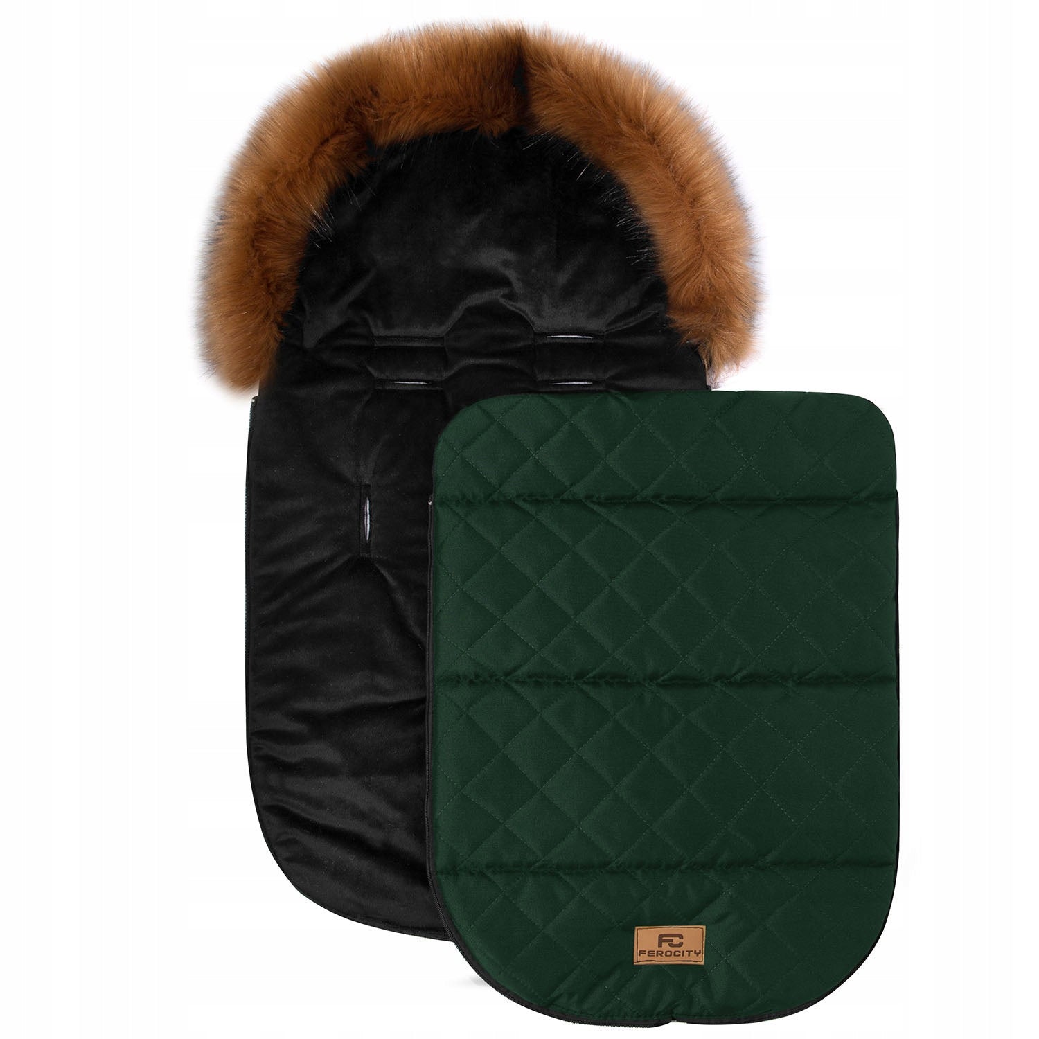 Sleeping Bag for Stroller Gondola Sled Warmed 5in1 Fur Lamb Green 85 cm EAN (GTIN) 5905386904582