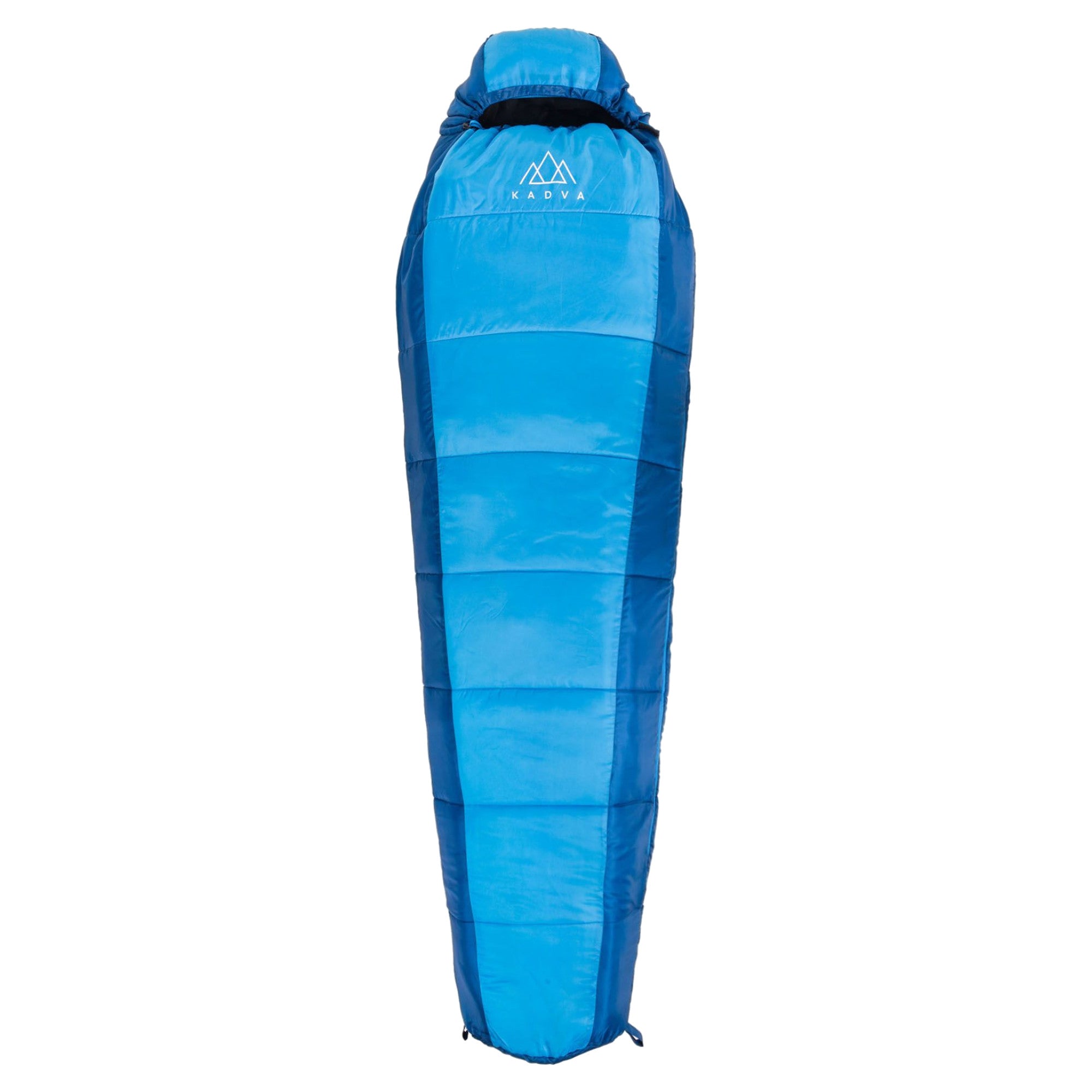 Sleeping bag KADVA Faran L left blue OS 220x80cm tourist mummy cover
