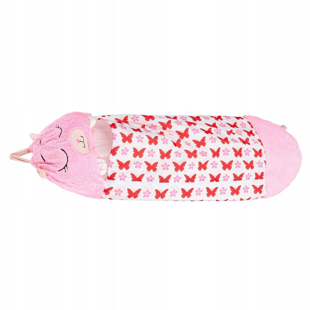 Sleeping bag for children tourist pillow 2in1 125x50cm pink Manufacturer code IK-KX3016