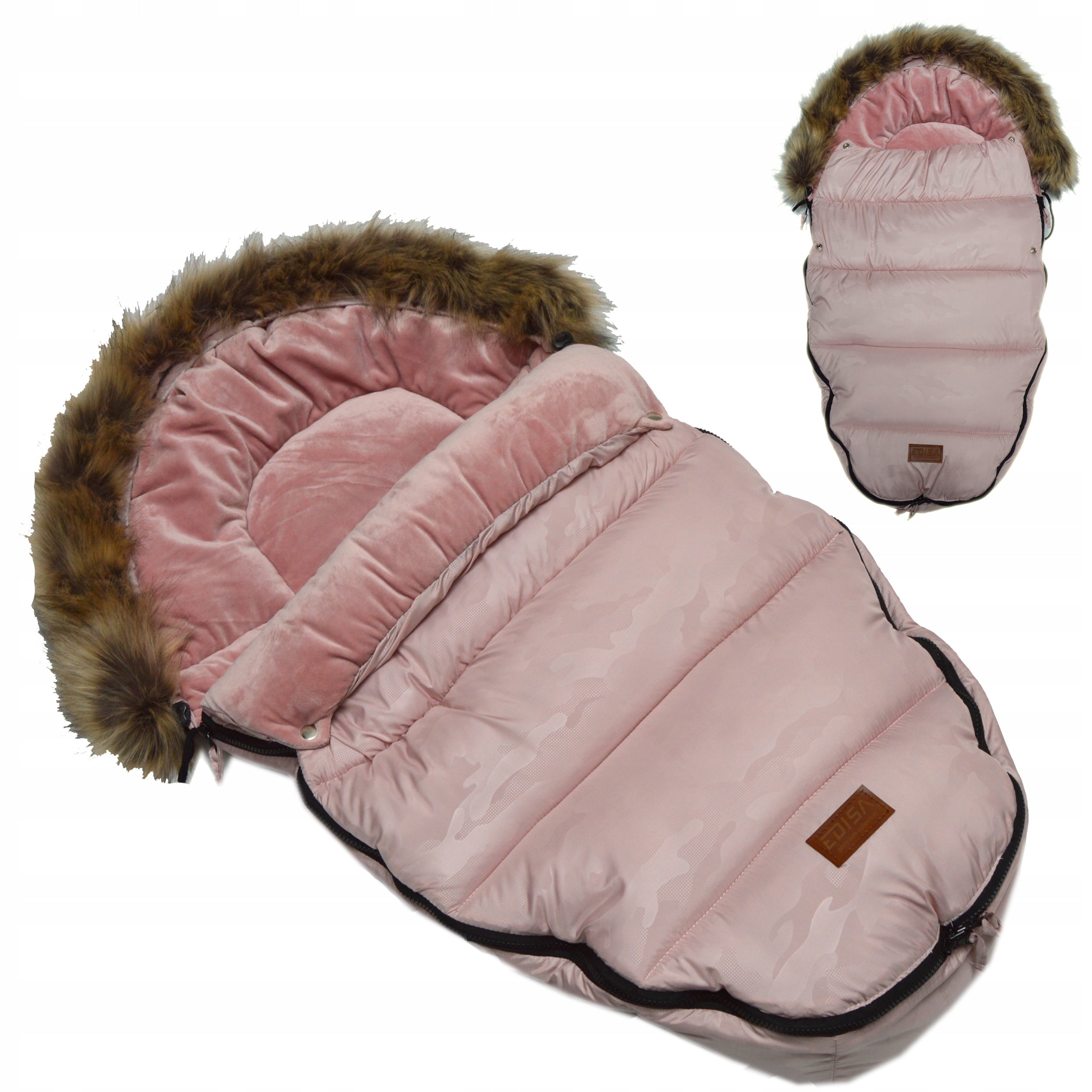 Sleeping bag for stroller gondola sled fur warm plush autumn-winter sleeping bag 95 cm
