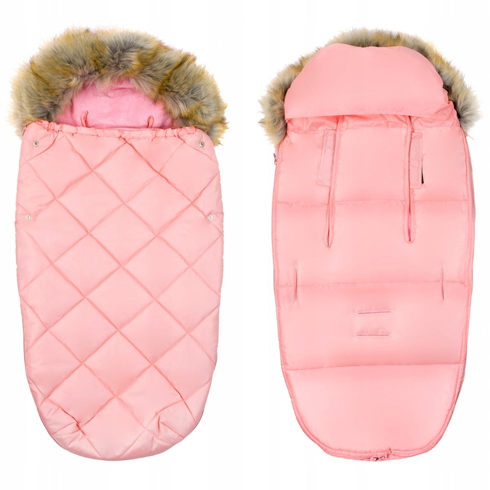 Sleeping bag with fur for stroller for winter for quilted sled Brand no brand