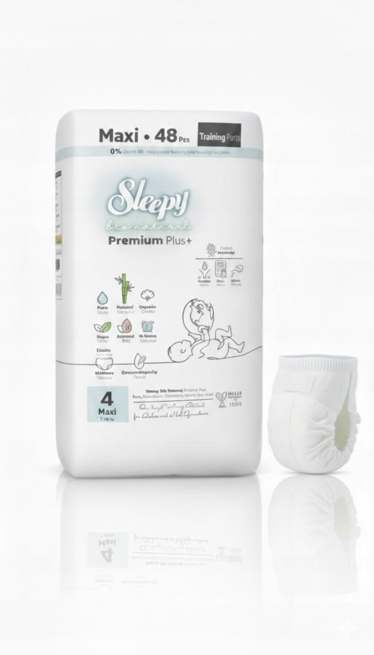 Sleepy Bio Natural Premium Plus+ Maxi 48 pcs diapers for children 7 to 16 kg Medical device no