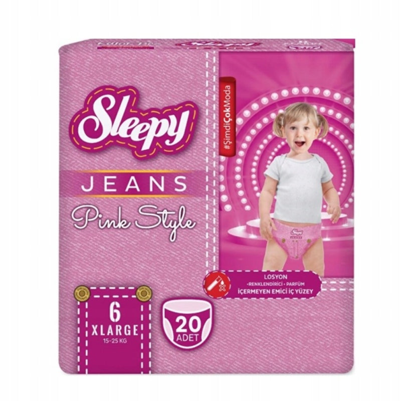 Sleepy Diaper Jeans Pink Style 5 Junior (11-18kg) 24pcs