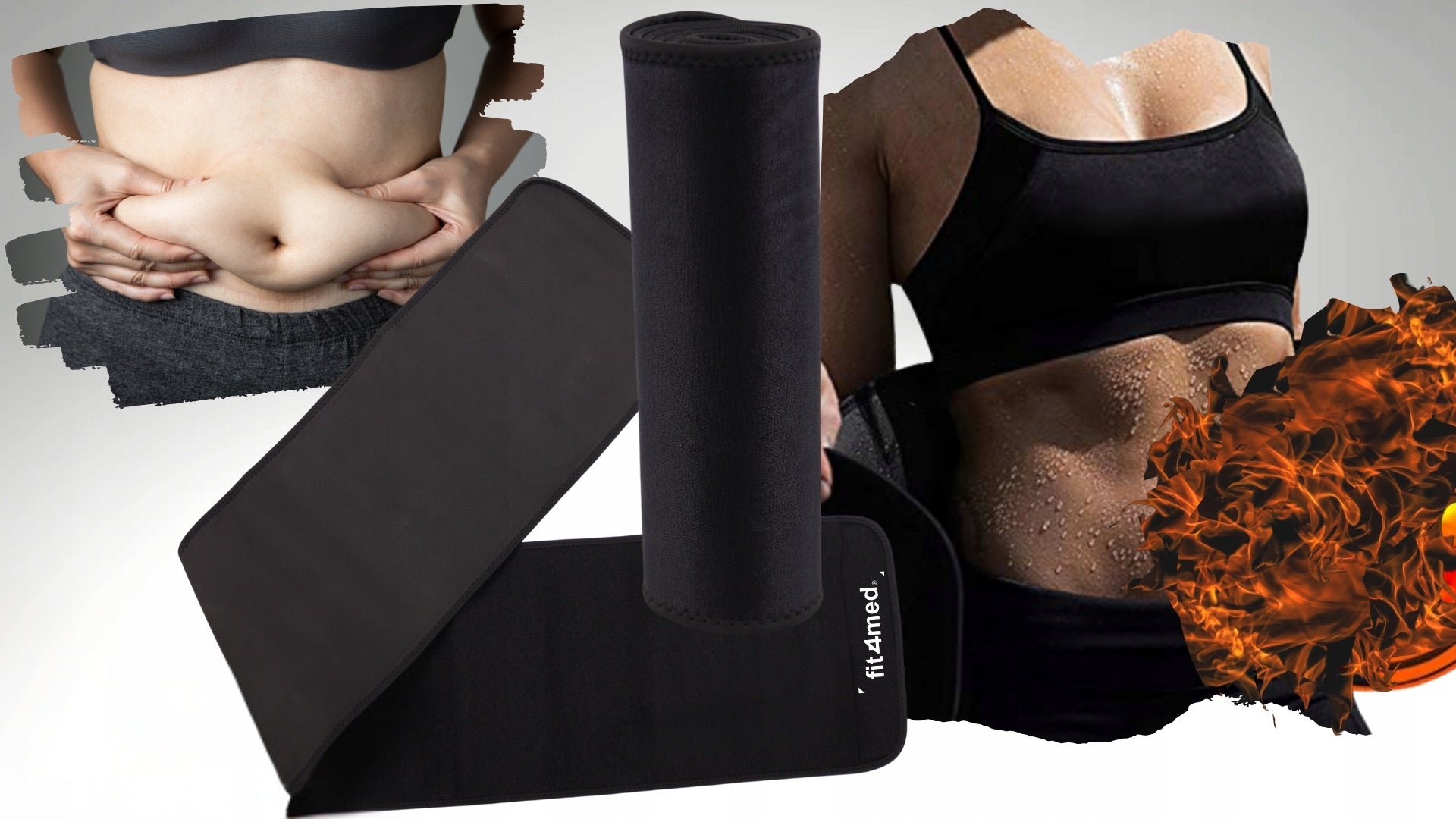 Slimming Belt Belly Slimming Neoprene Wide Comfortable 130 cmx25 Model FIT580