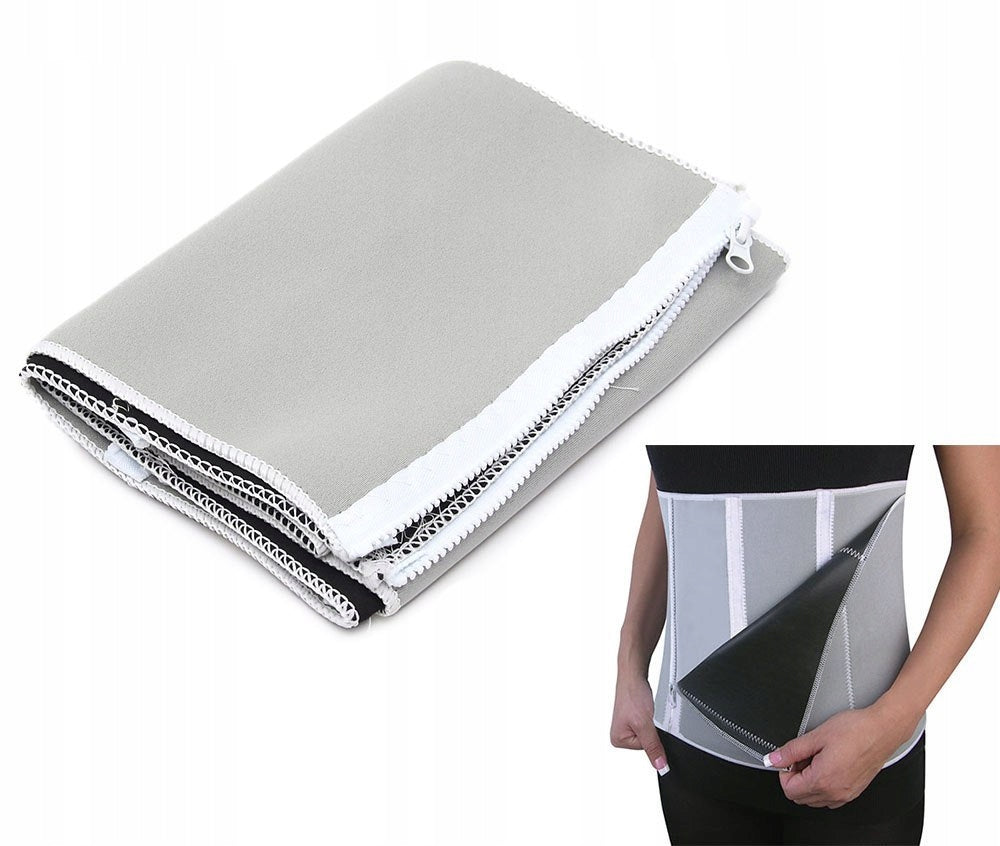 Slimming belt with zipper UNIVERSAL neoprene corset grey