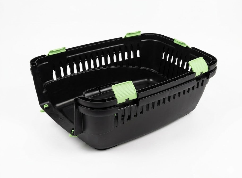 Small Animal Cat Transporter GT S 39x55x36,5cm Black and Green Strong Brand no brand
