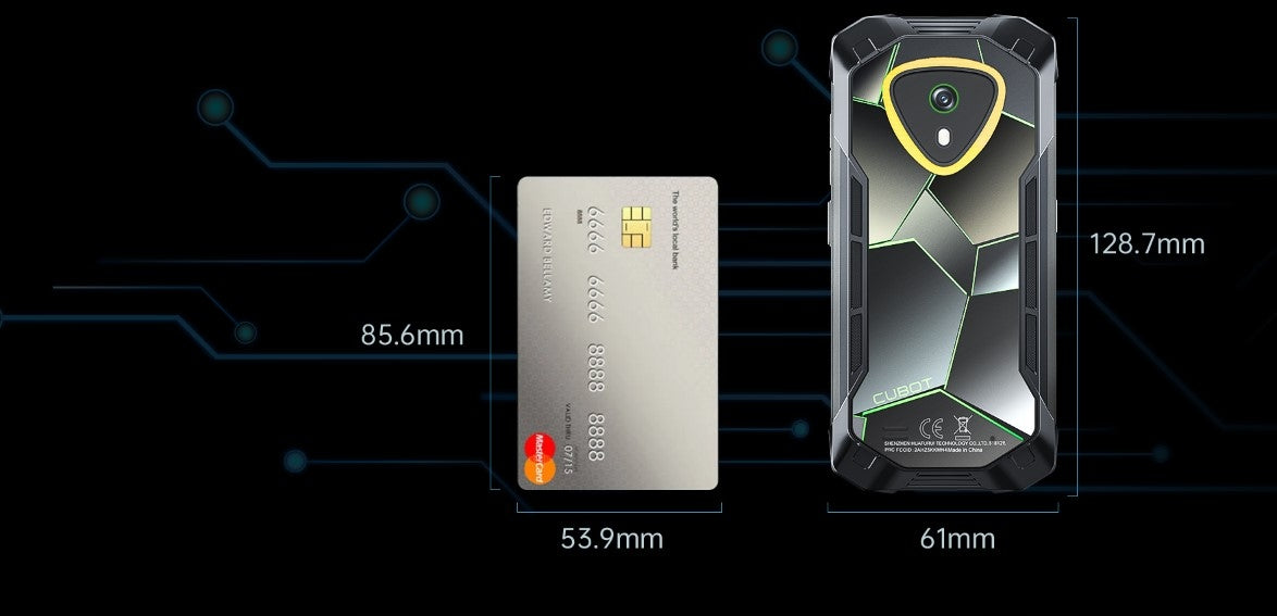 Small Armored Smartphone CUBOT KINGKONG mini 4 16/128GB NFC DUAL SIM IP69K Headphones included yes