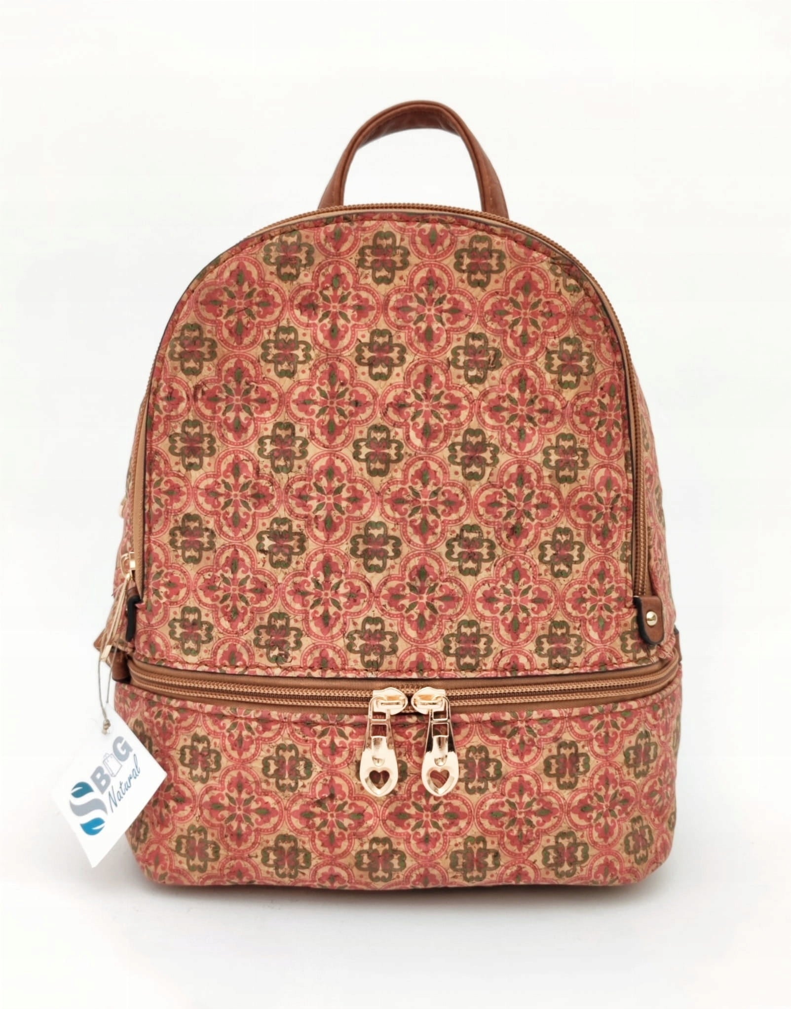 Small Backpack with Cork Women's Cork Backpack Vegan Lightweight Practical Brand no brand