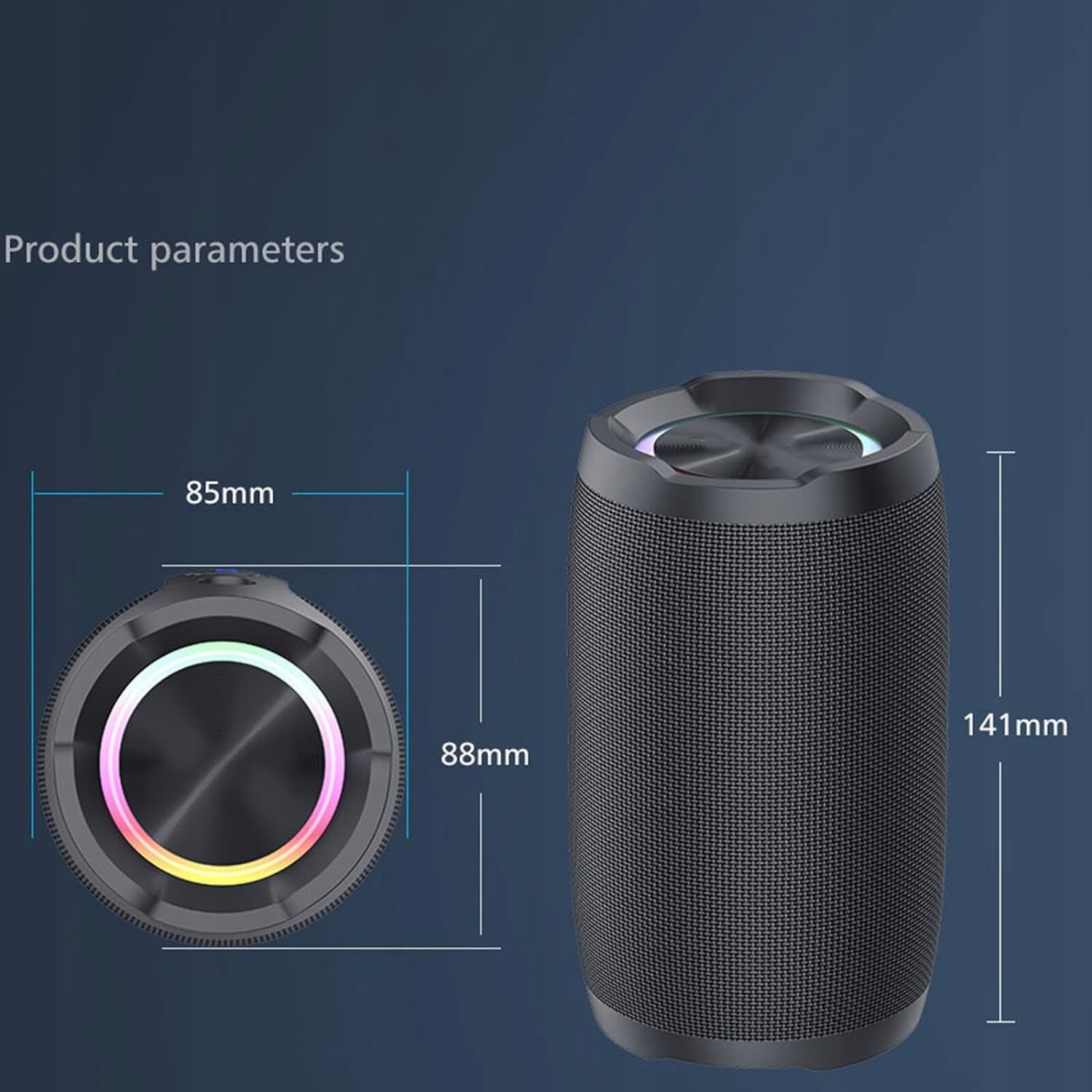 Small Bluetooth Speaker with TWS Lights Waterproof Pairing EAN (GTIN) 6901882874281