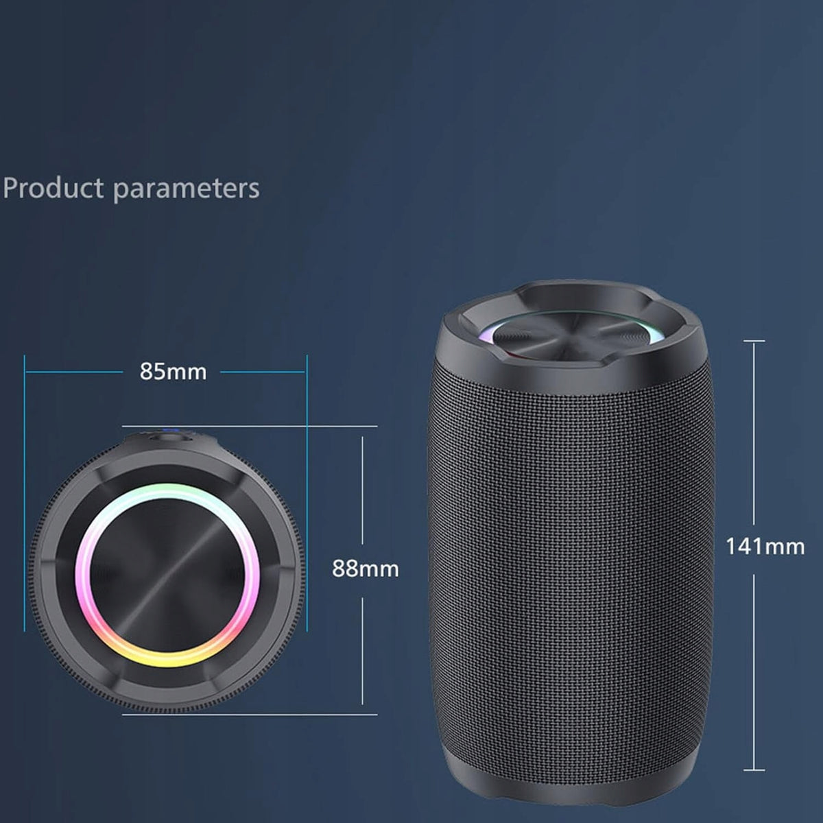 Small Bluetooth Speaker with TWS Lights Waterproof Pairing EAN (GTIN) 6901882874281