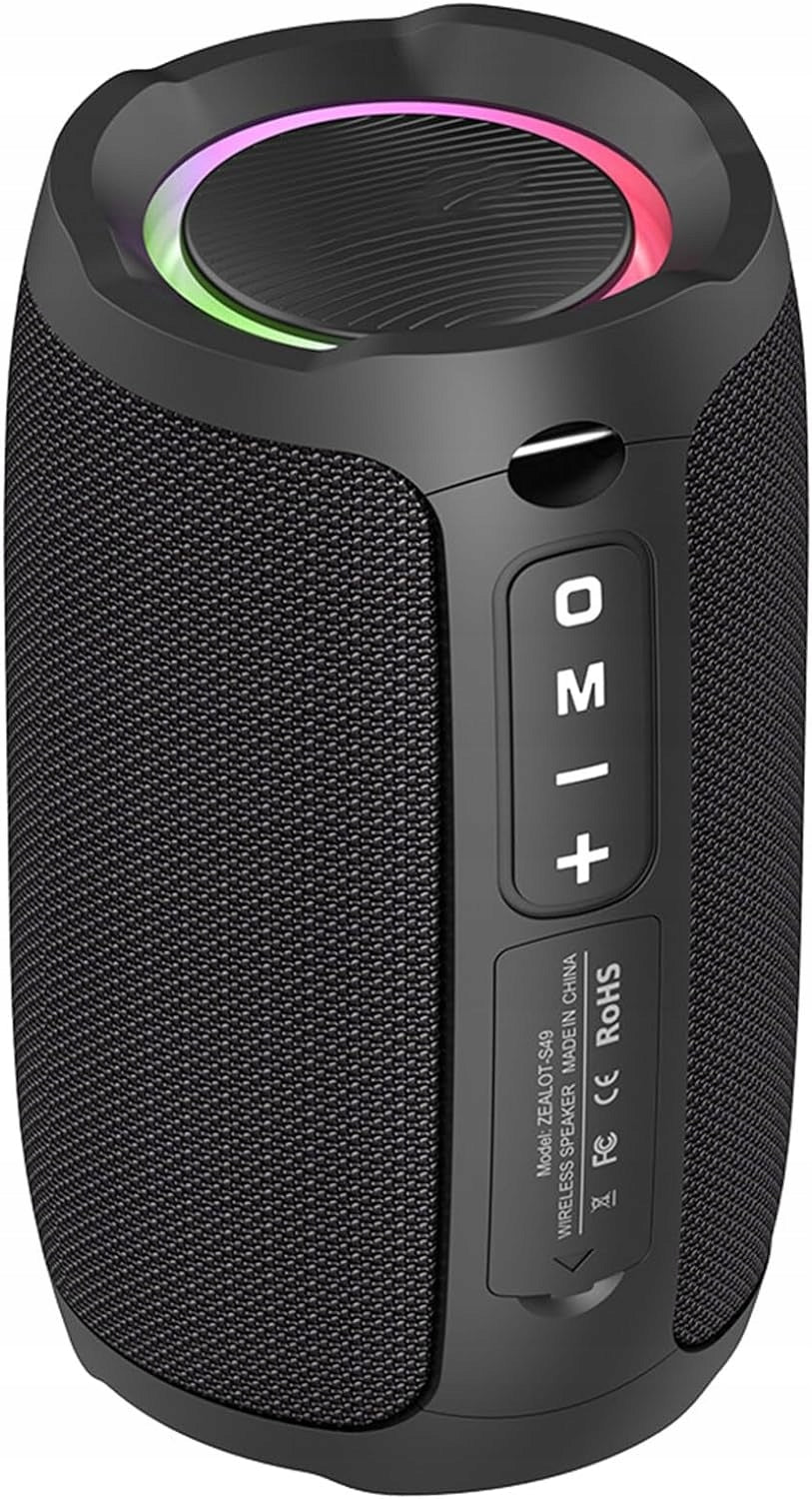 Small Bluetooth Speaker with TWS Lights Waterproof Pairing