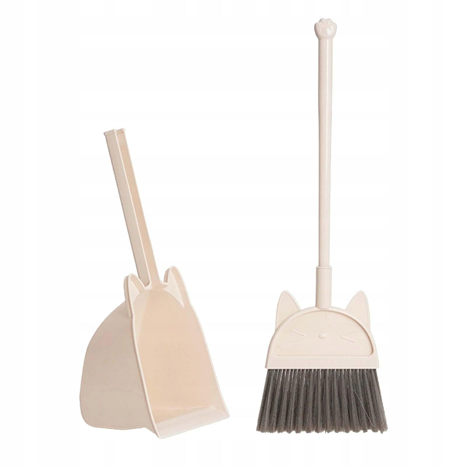 Small Broom and Dustpan Set Cleaning Toys Gift Children Light Yellow Brand no brand