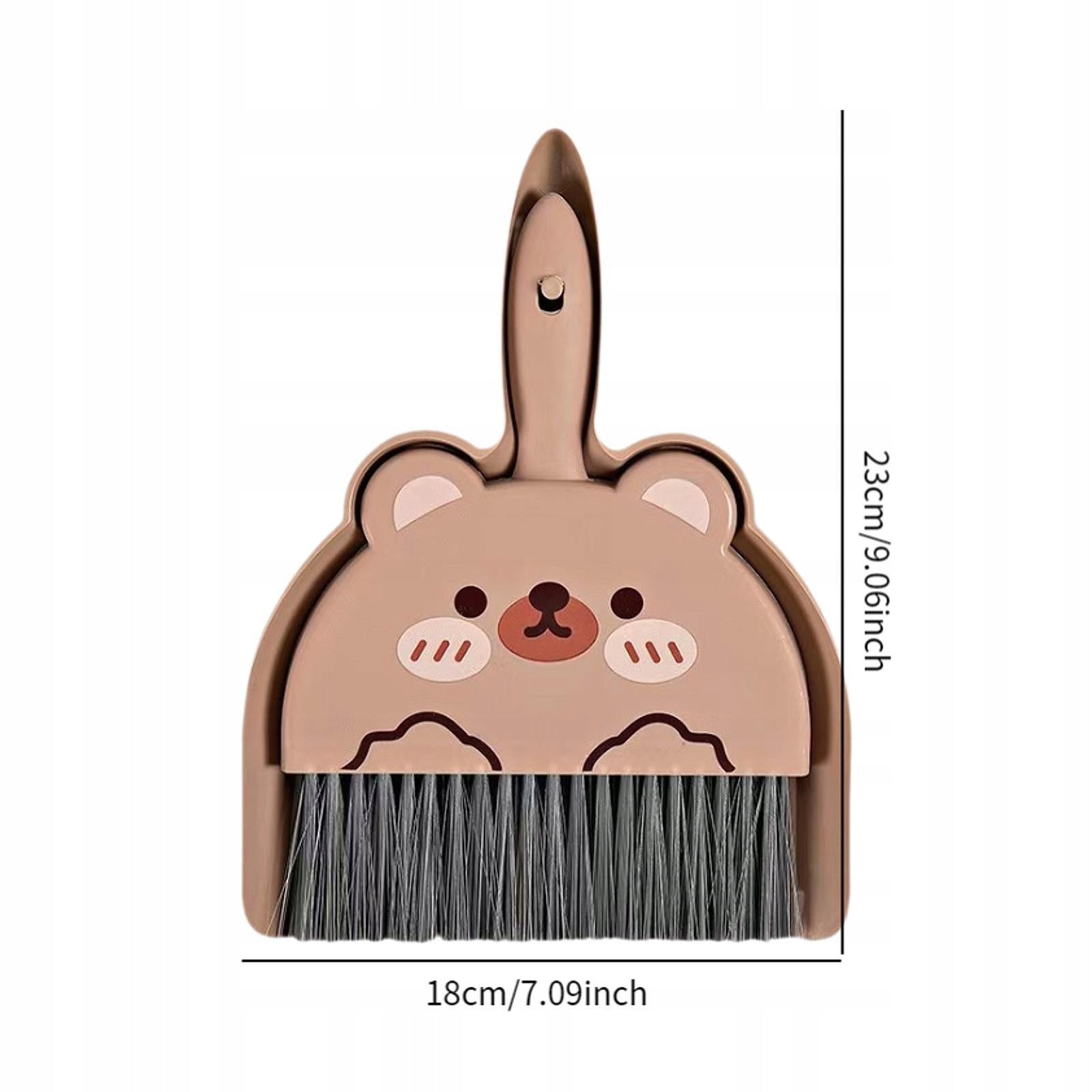 Small Broom and Dustpan Set Compact Cleaning Brush and Dustpan Brown Brand no brand