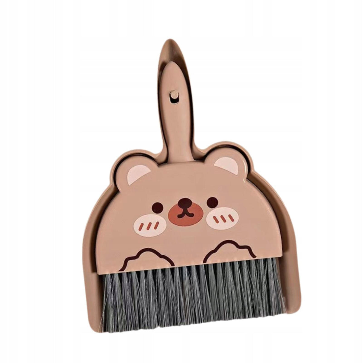 Small Broom and Dustpan Set Compact Cleaning Brush and Dustpan Brown