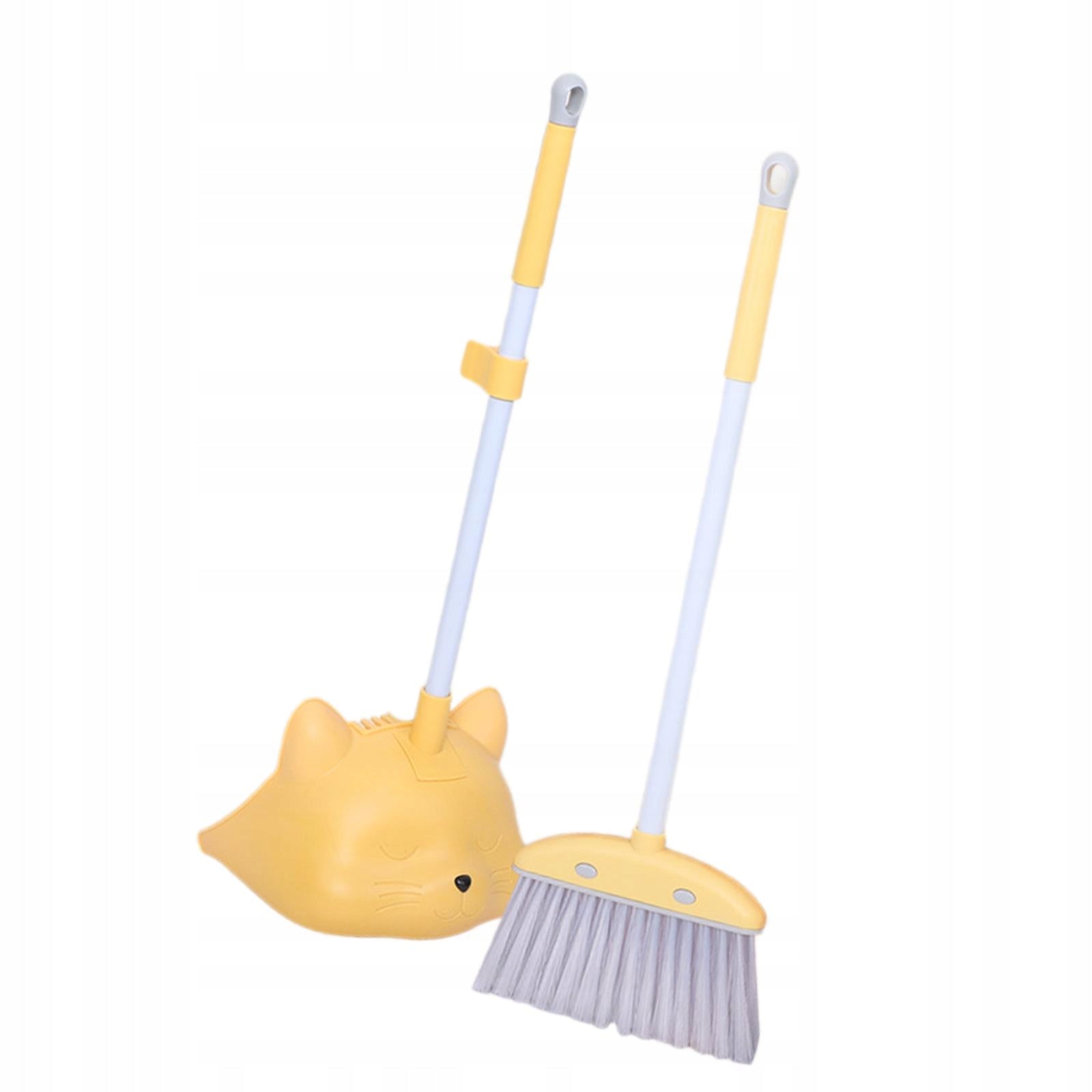 Small Broom and Dustpan Set Funny House Cleaning Gifts Light Yellow