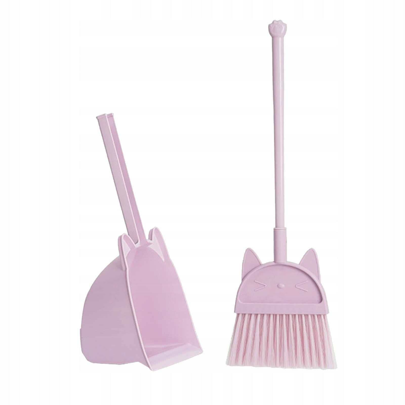Small Broom and Dustpan Set Little Housekeeping Helper Set Pink Violet Packaging status original