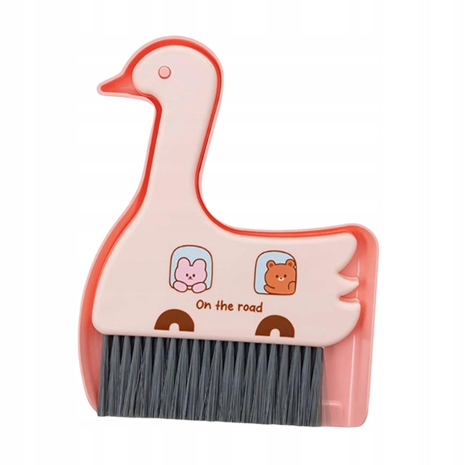 Small Broom and Dustpan Set Multipurpose Desktop Keyboard Sweep Broom Pink Packaging status original