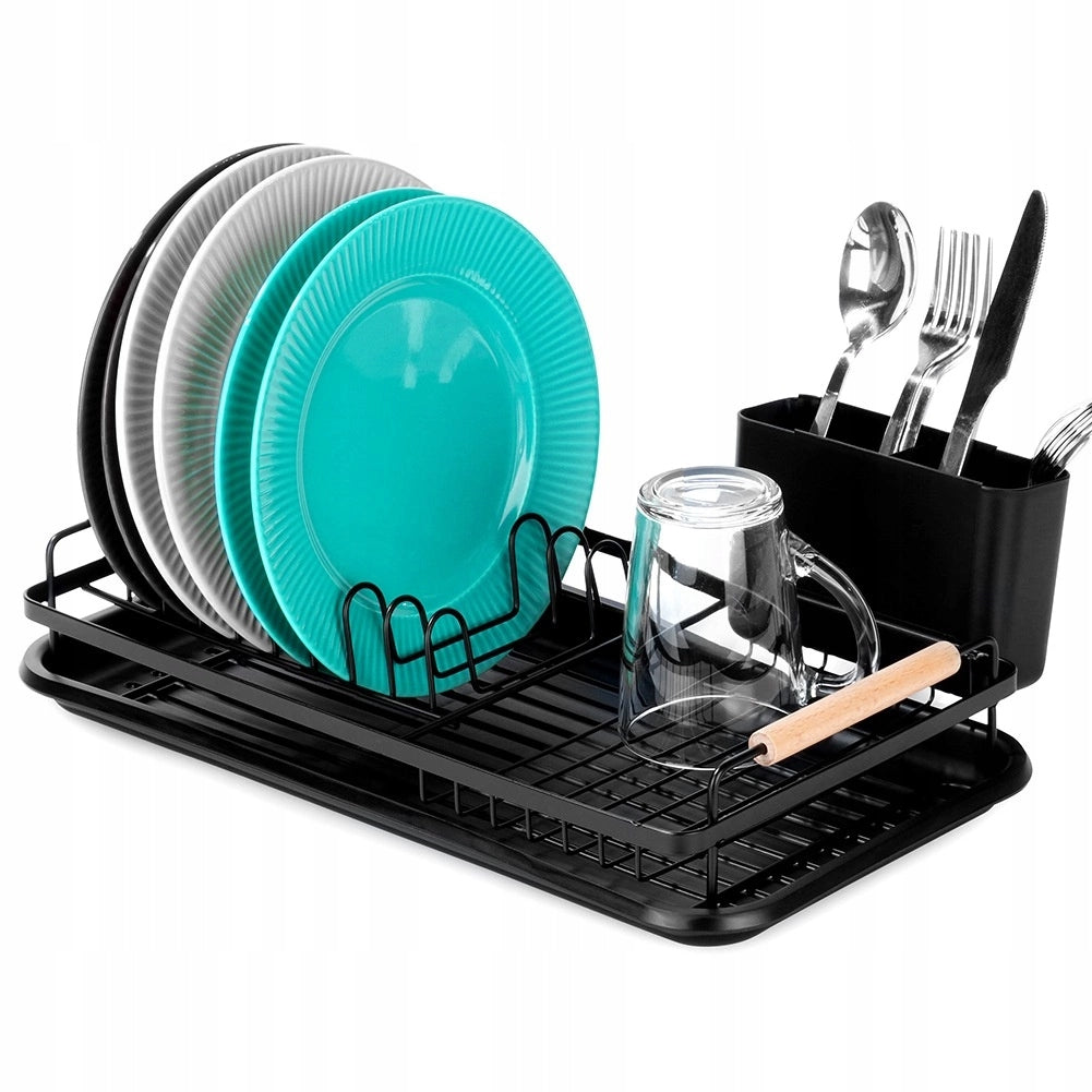 Small Dish Dryer Black Metal Drainer Standing Compact Loft Brand no brand