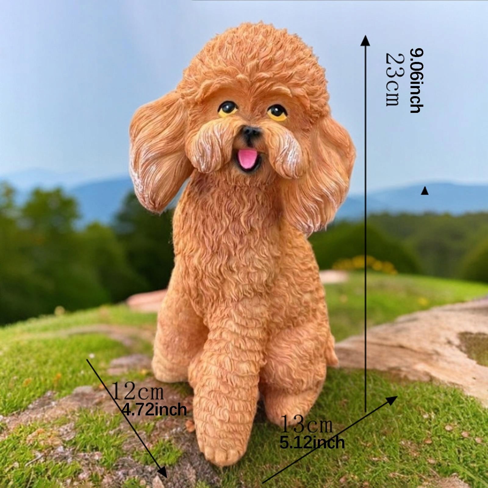 Small Dog Sculpture, Resin Figurine Decoration, Precision Modeling, brown Manufacturer no brand