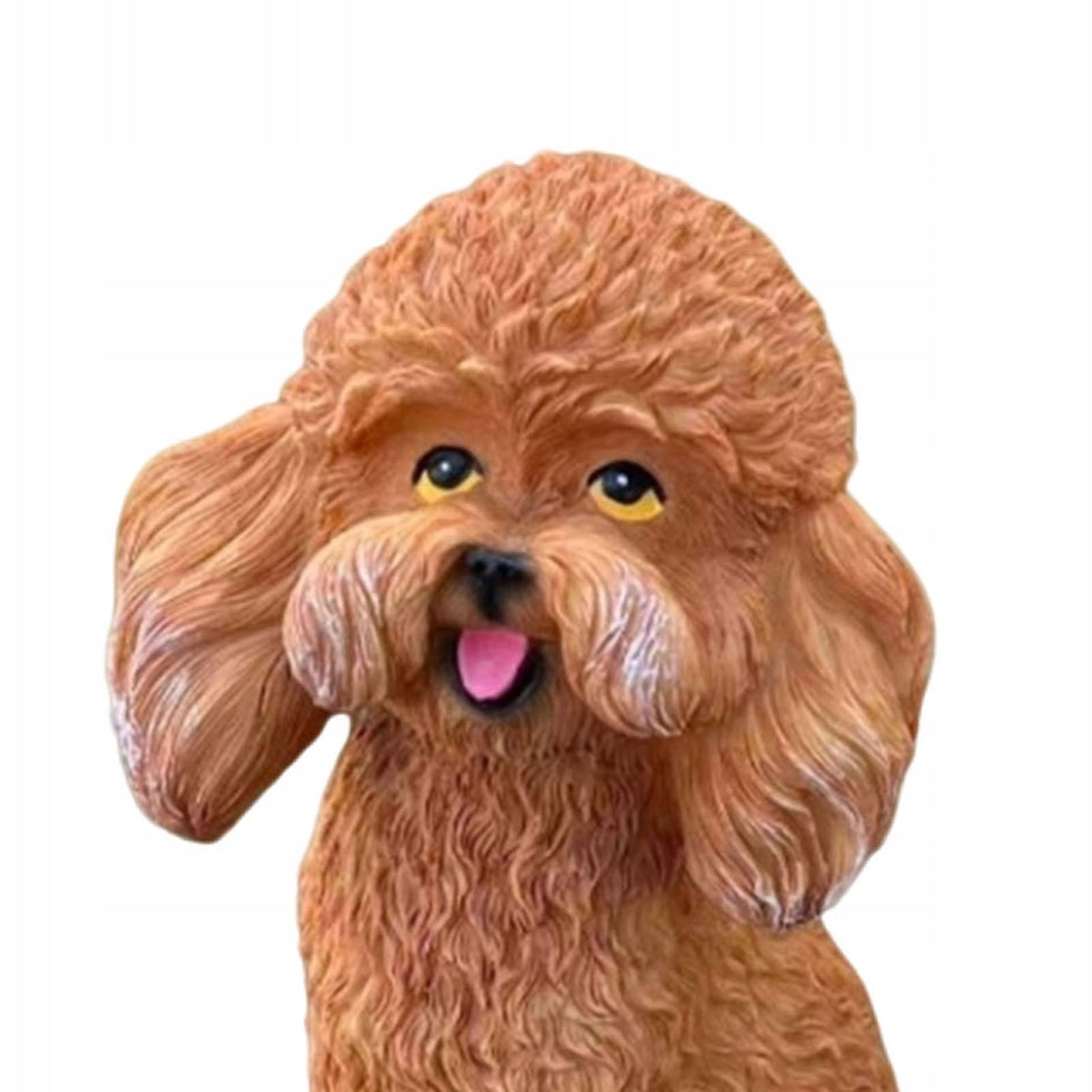 Small Dog Sculpture, Resin Figurine Decoration, Precision Modeling, brown Packaging status original
