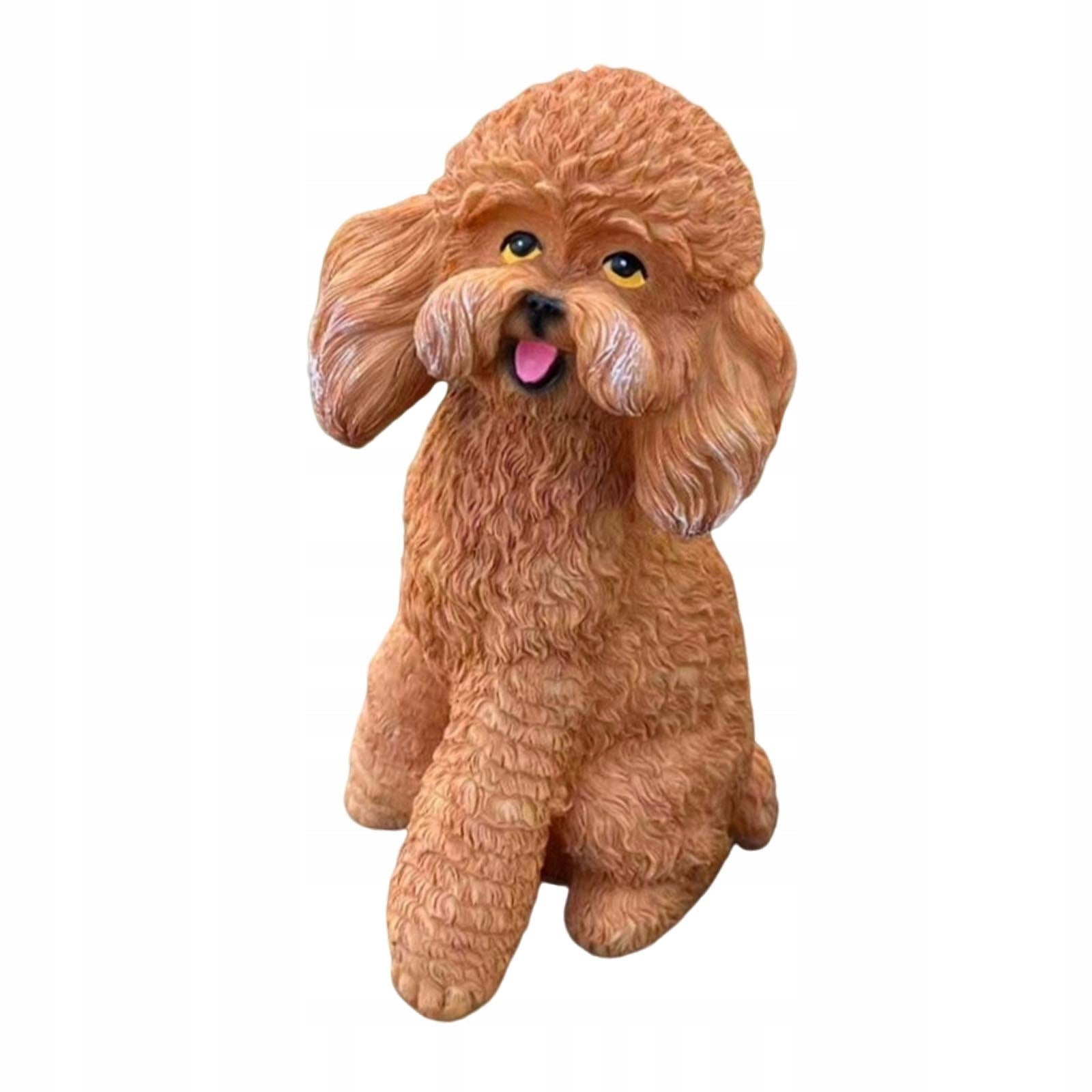Small Dog Sculpture, Resin Figurine Decoration, Precision Modeling, brown