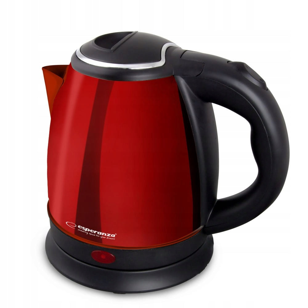 Small ELECTRIC KETTLE WIRELESS red 1L STEEL 1350W Model AZAK-1ENW5