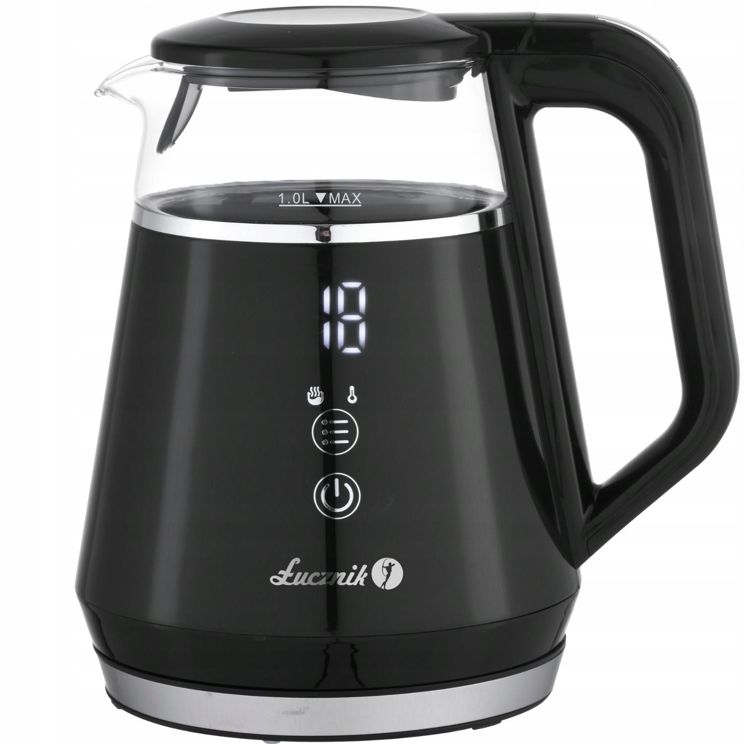Small Electric Kettle Glass Memory Adjustable WK-2503 Compact 1l 1100W Power 1100 W