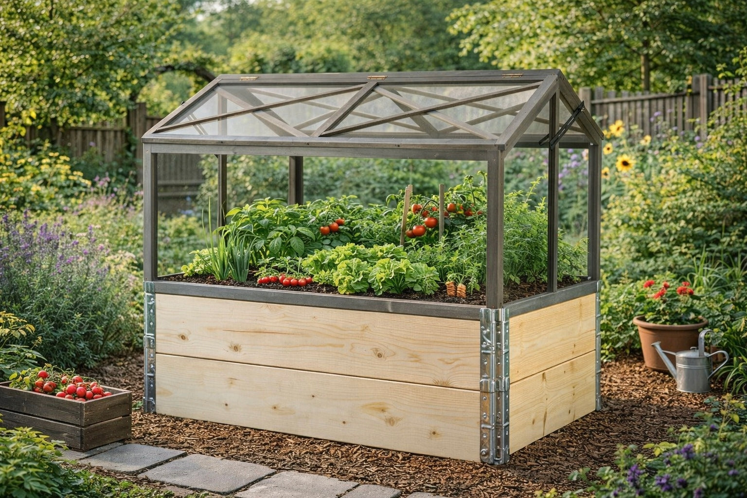 Small Greenhouse Garden AURA LUX 120x80 Vegetable Garden Vegetable Inspection Length 80 m