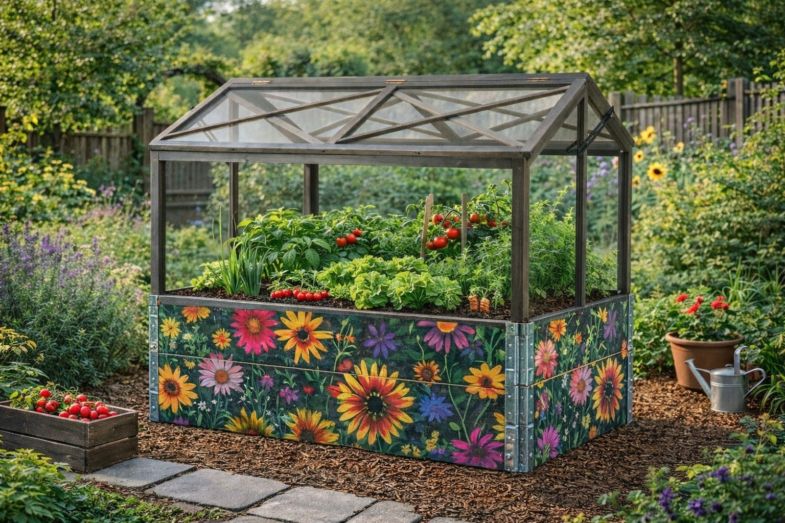 Small Greenhouse Garden AURA LUX 120x80 Vegetable Garden Vegetable Inspection Product height 59 cm