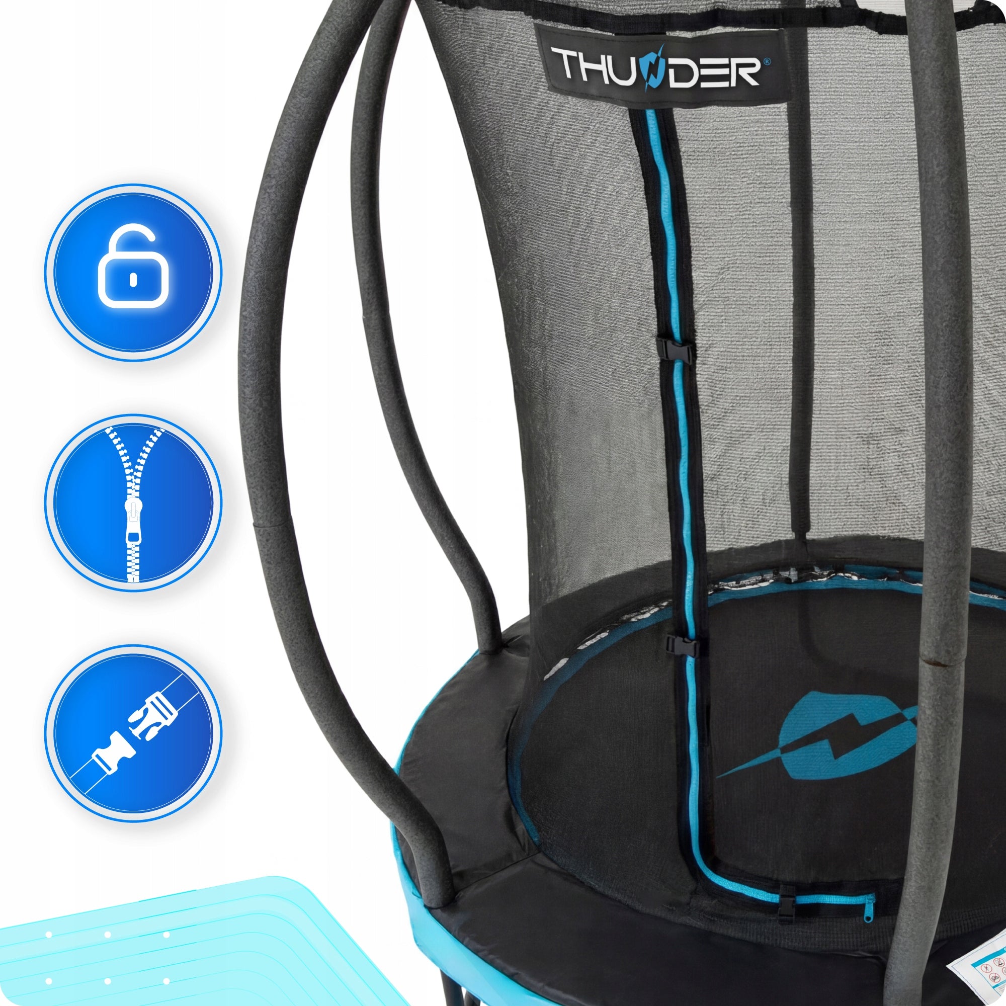 Small Home Trampoline for Kids 4.5FT 140CM Easy Assembly Safe Number of springs/ropes 30