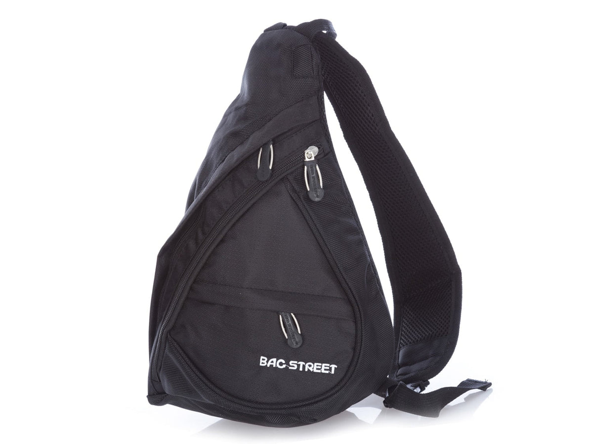 Small One Shoulder Triangle Backpack for City Bike Women Men's Black
