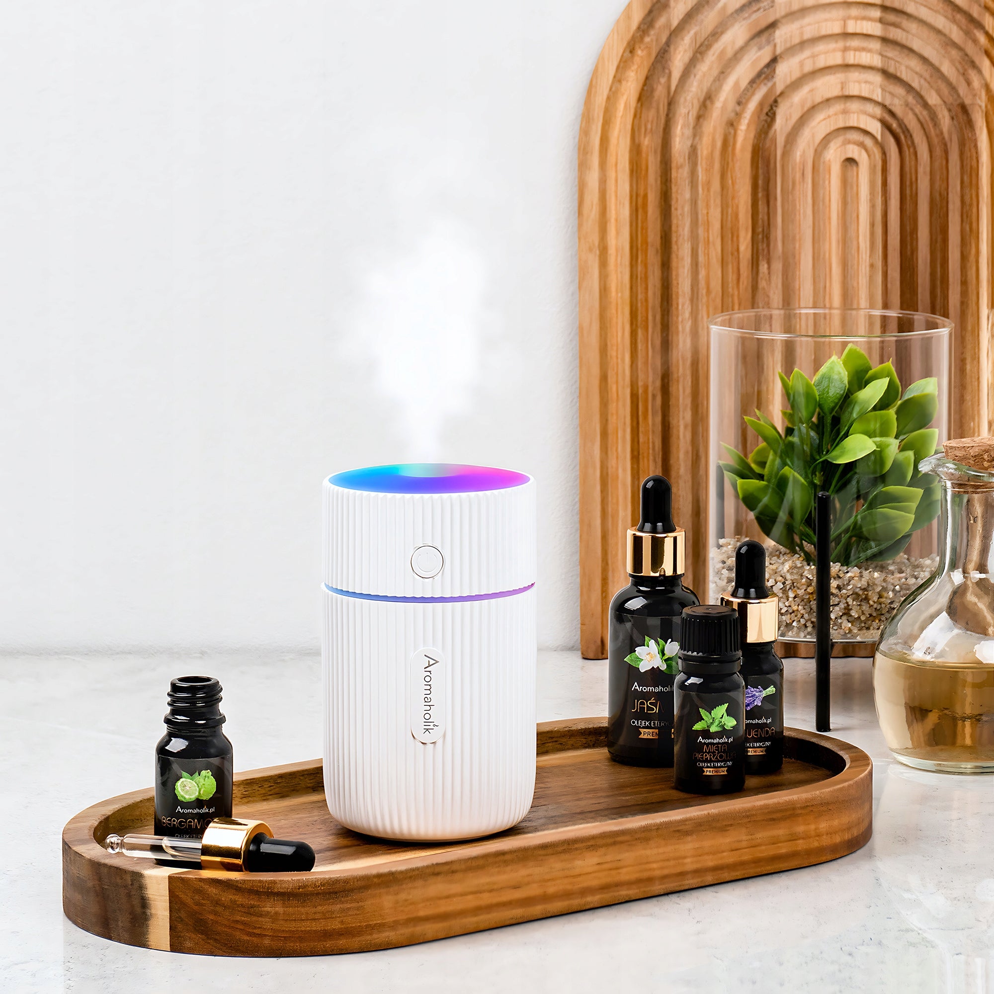 Small humidifier - Ultrasonic diffuser + oil Freebie Brand Aromaholik