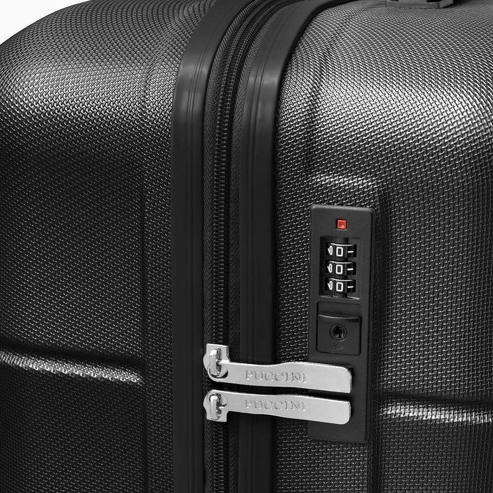 Small suitcase PUCCINI CAIRO ABS030C 1 Black Kind hard