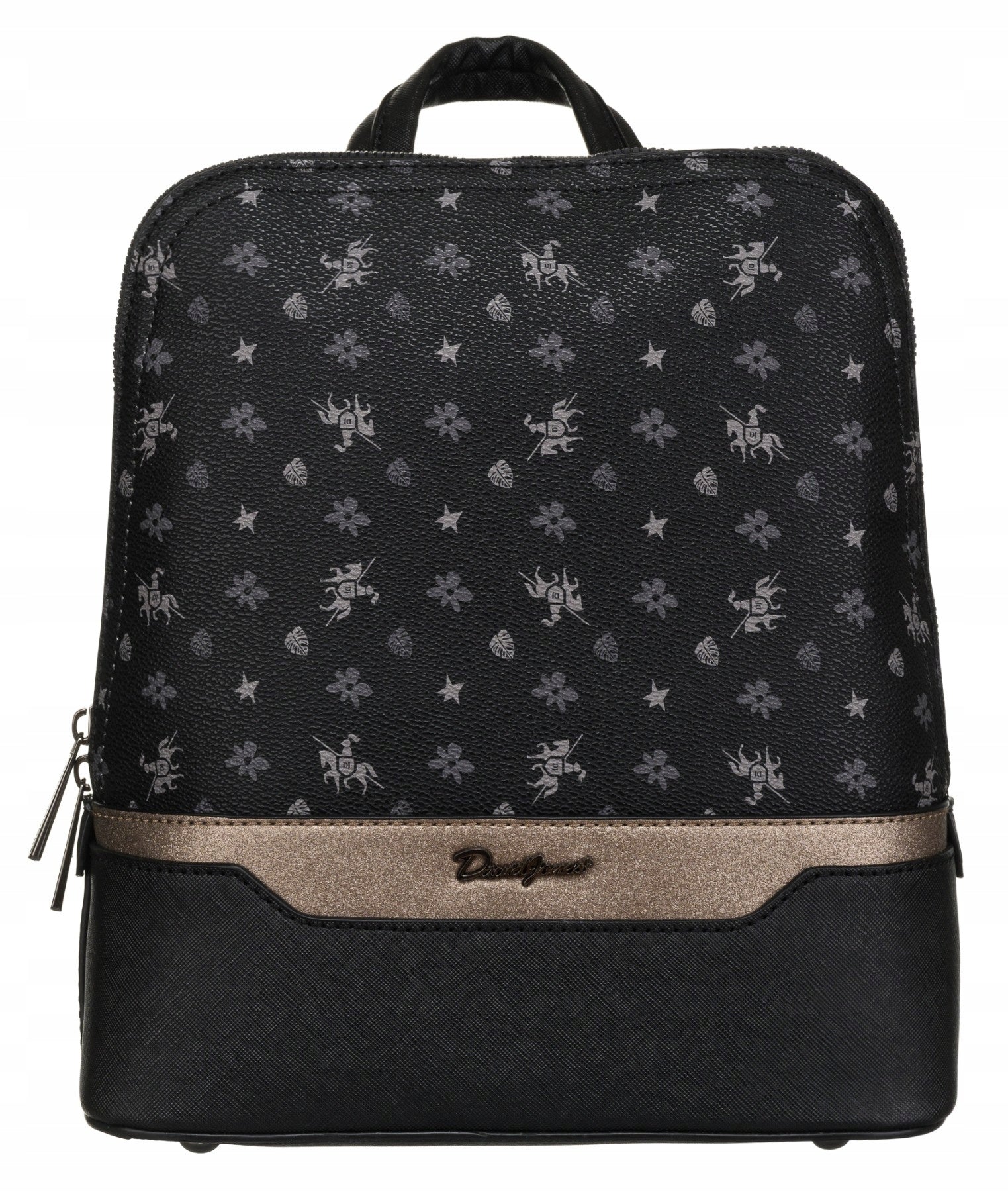 Small women's backpack mini backpack eco leather lightweight with pockets David Jones Packaging status original