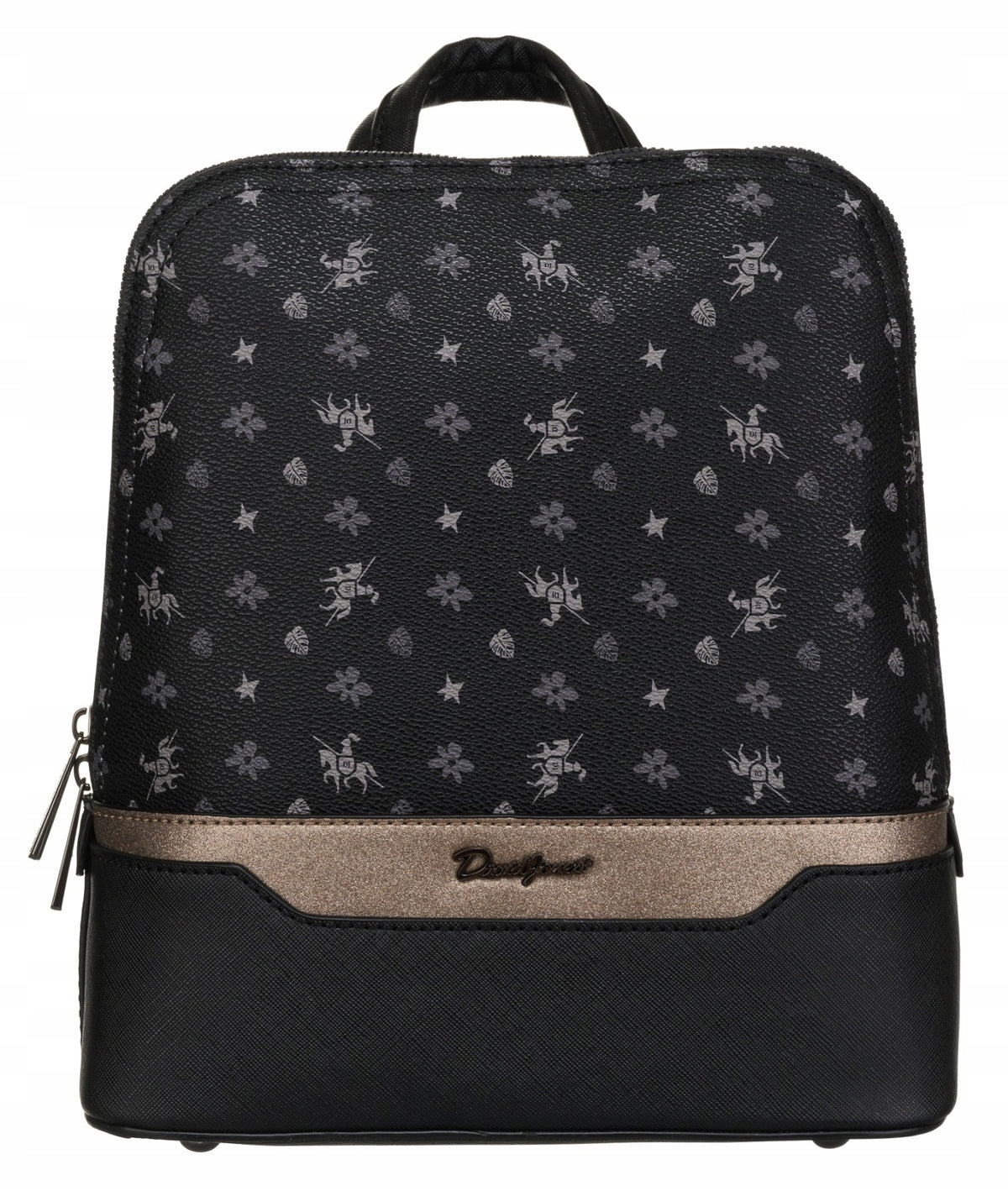 Small women's backpack mini backpack eco leather lightweight with pockets David Jones Packaging status original