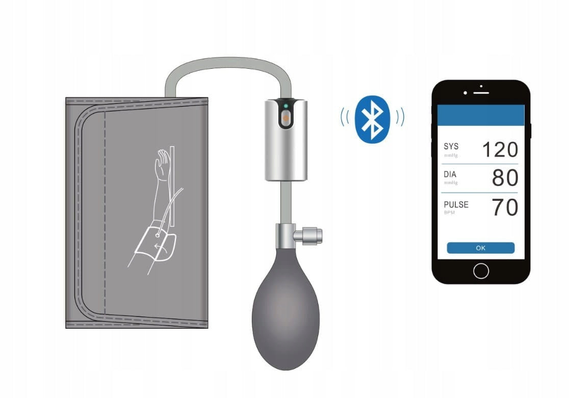 Smart AirBP blood pressure monitor Batteries included yes