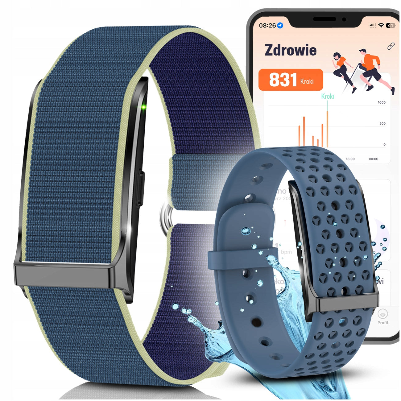 Smart Band JG Smart - Pressure Pulse Sleep Notifications Health Sport - EN