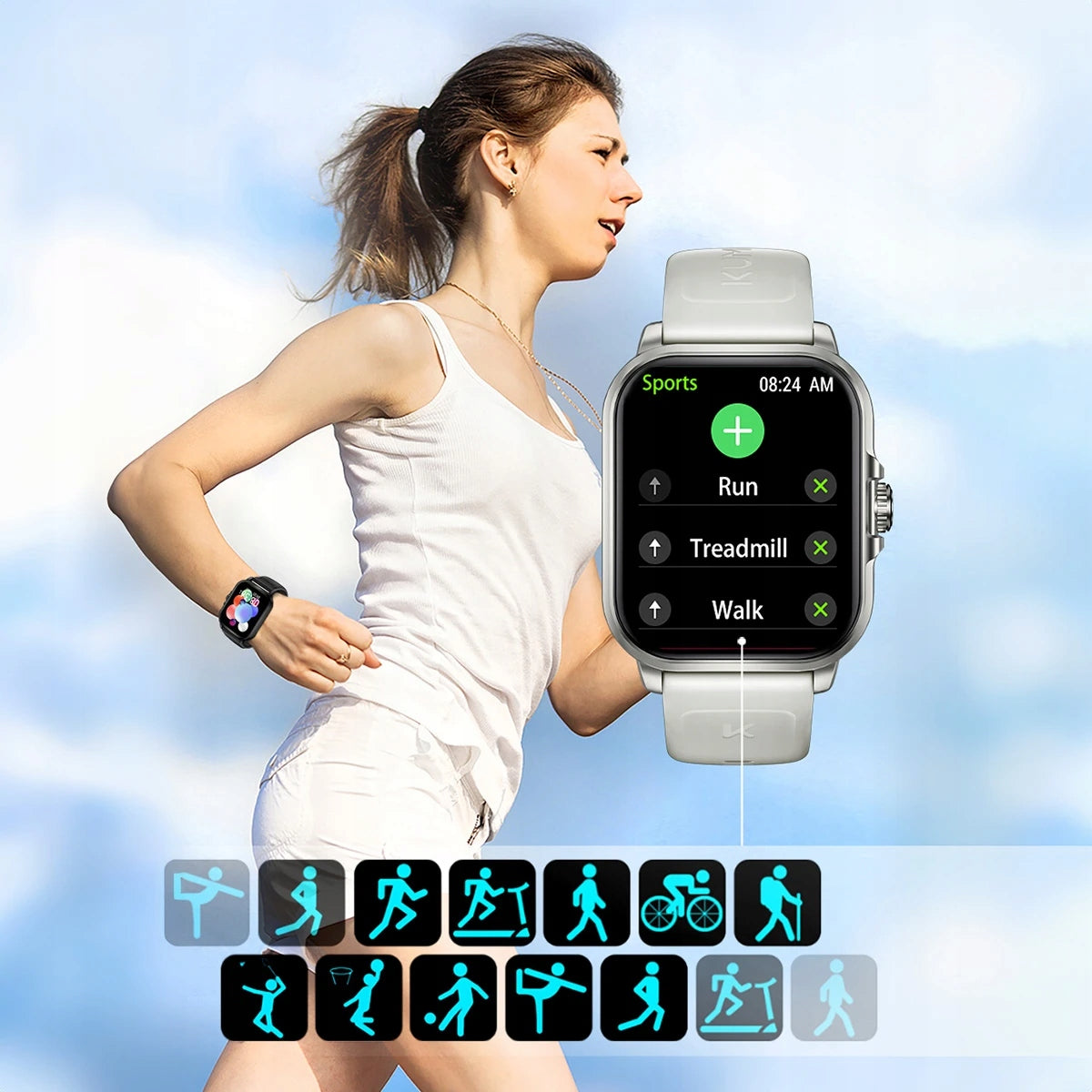 Smart Band Smartwatch Women's Water Resistant Men's Sports Watch +90 MODES Brand no brand