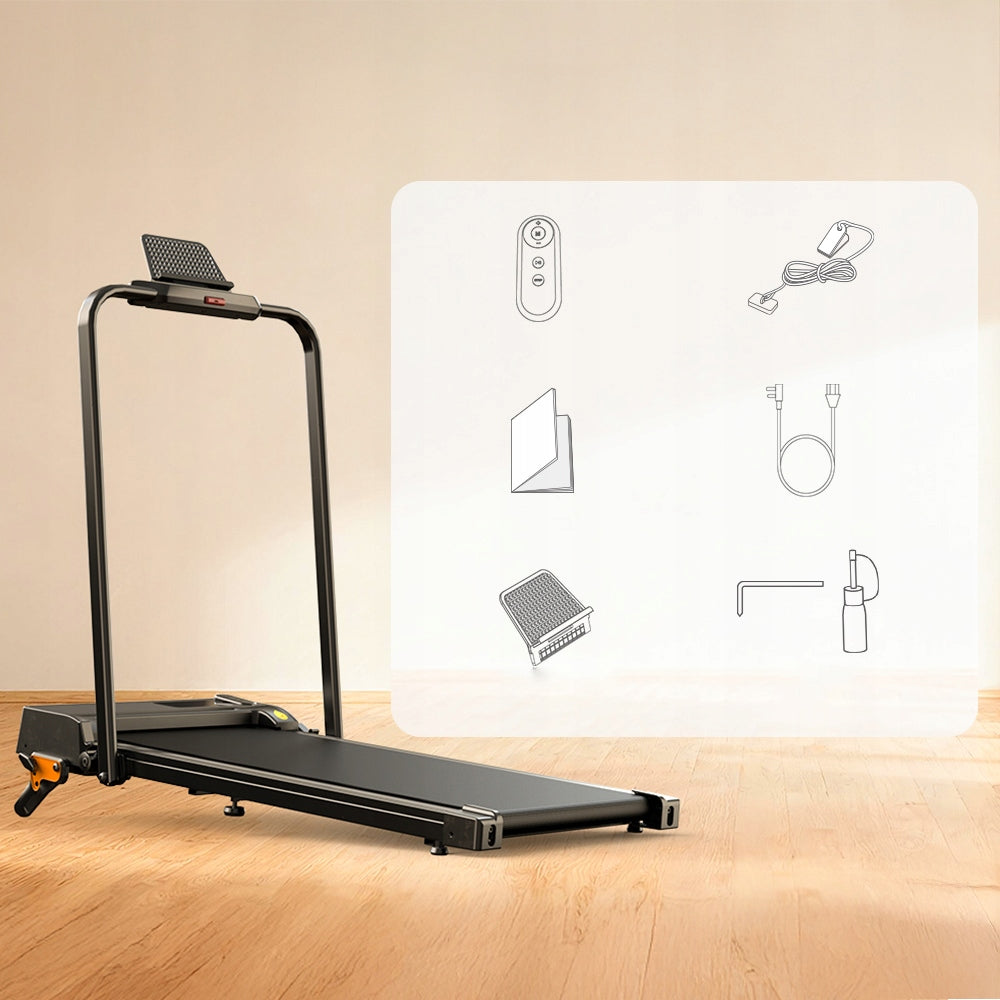 Smart Electric treadmill foldable with remote control app quiet led up to 6° 1-12KM/H Kind electric