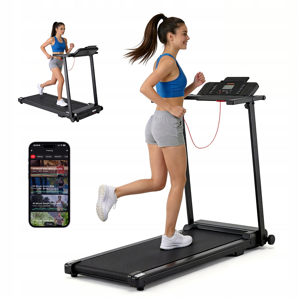 Smart Silent Electric Treadmill, with App and Remote Control, 120kg, 1-12km/h