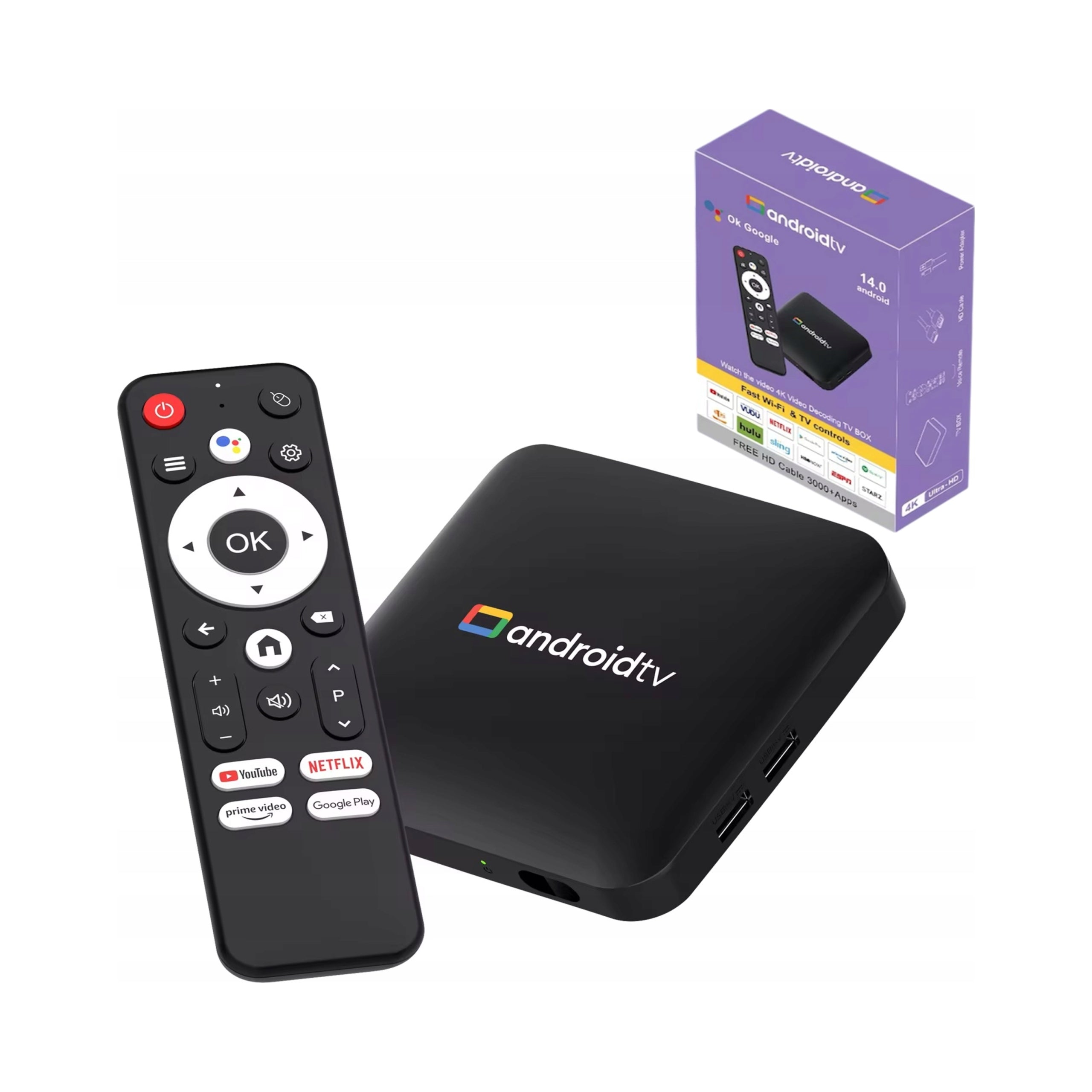 Smart TV Box 4K Android 13 8/128GB WiFi 6.0 HDR10+ Voice Control PRO