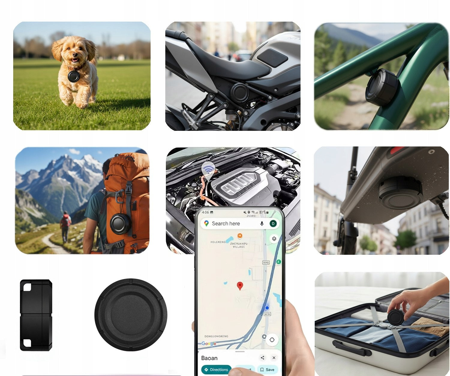 Smart Tag for Bike Bluetooth Locator Anti-Theft iOS Android Manufacturer code TAG03NC