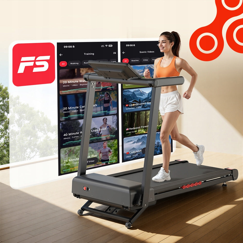 Smart Treadmill Electric Folding App Quiet Touch Led Up to 1-18% 1-16KM/H Model other