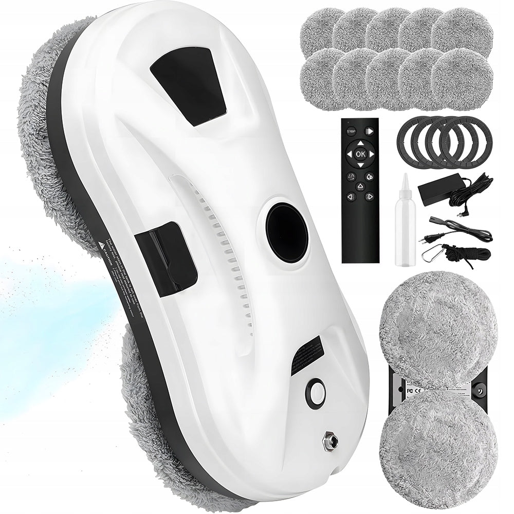 Smart Window Cleaning Robot Set + 10 Mop With Remote Control Packaging status original