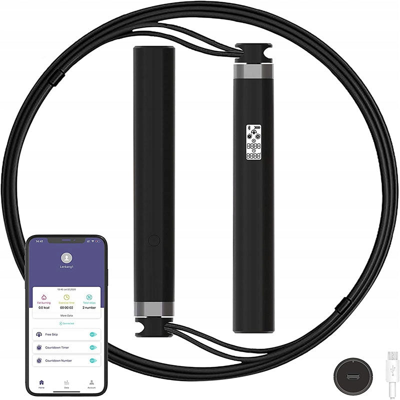 Smart fitness švihadlo s LCD displejom Bluetooth aplikácia