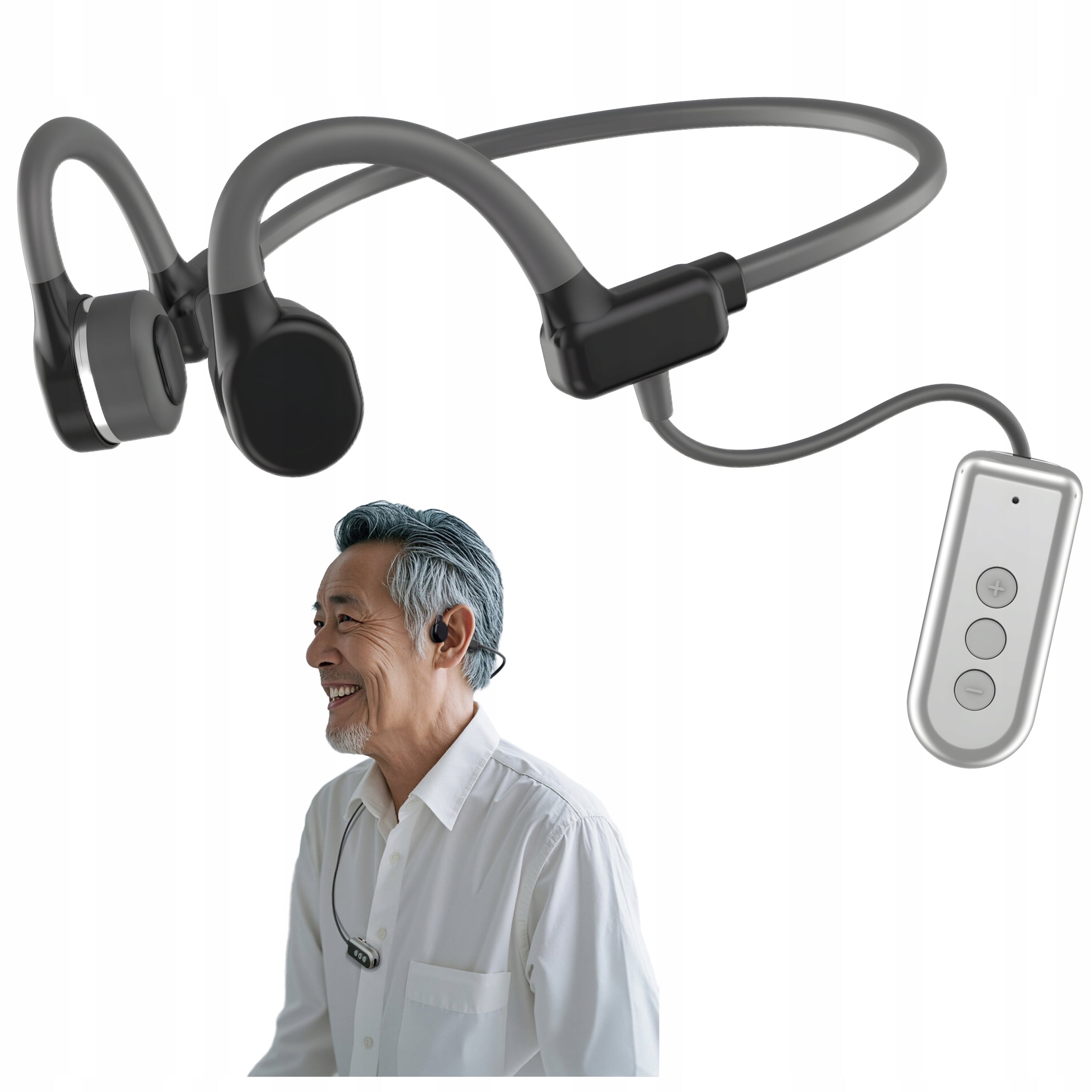 Smart hearing aid bone conduction ipx6 30h sound amplifier