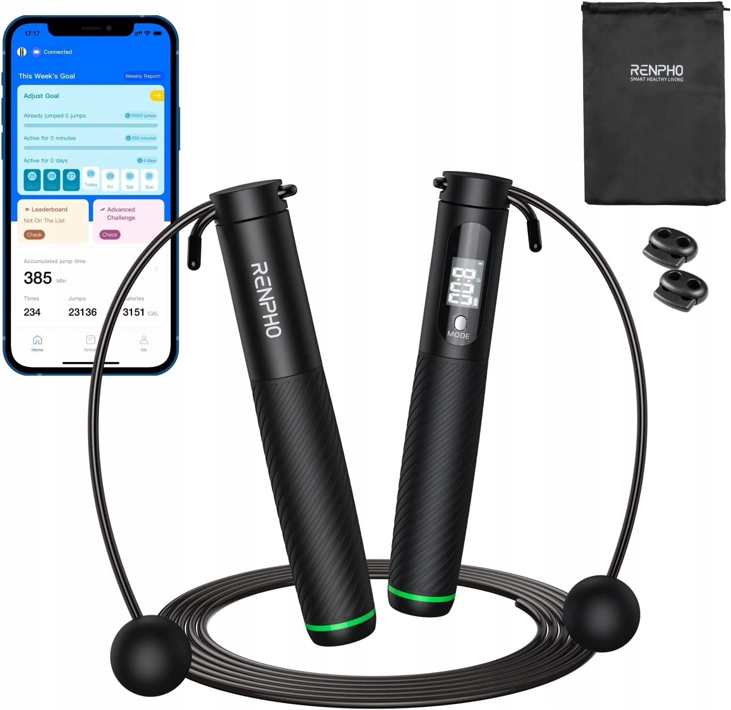 Smart jump rope RENPHO with counter
