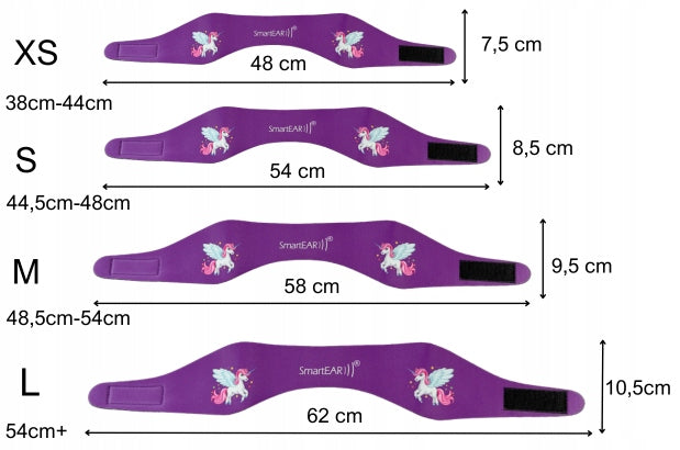 SmartEar protective ear band for swimming neoprene purple L Manufacturer code SB_L_Purple