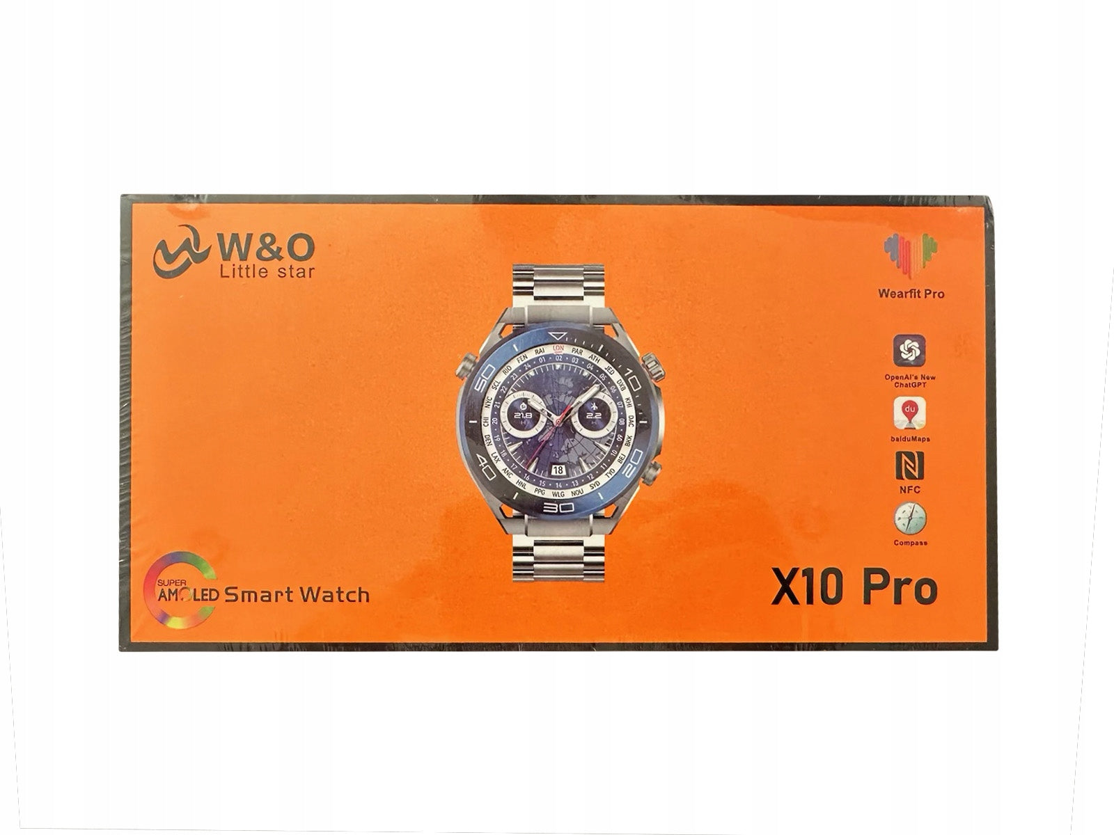 SmartWatch X10 PRO METAL Menu PL Conversation NFC 1.55" HD AMOLED Android iOS
